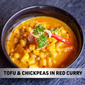 Tofu & Chickpeas in Red Curry (V) (New)