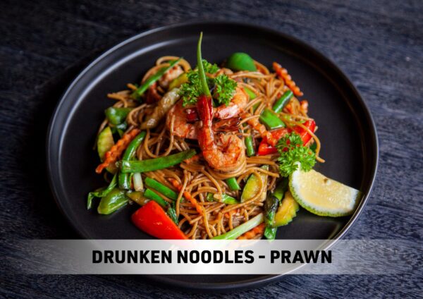 Drunken Noodles - prawns